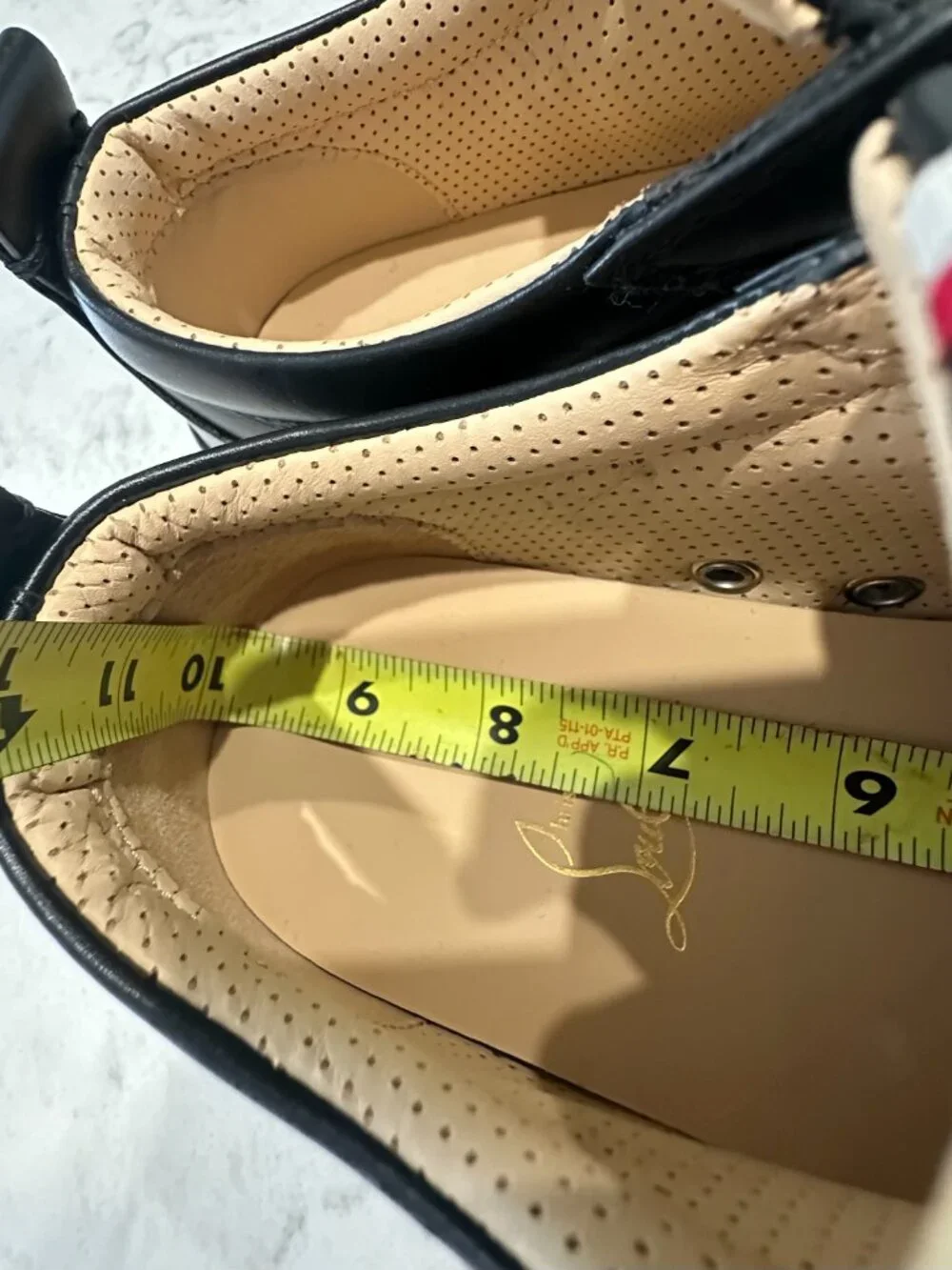CHRISTIAN LOUBOUTIN F.A.V. FIQUE A VONTADE BLACK CALFSKIN SLIP-ON SNEAKERS. EUC - Picture 9 of 9